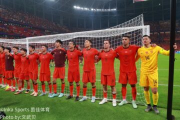 中国队1比0战胜巴林比赛结束