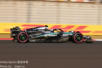 F1赛车赛道沥青路面行驶