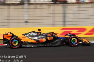 法拉利F1赛车暖调行驶