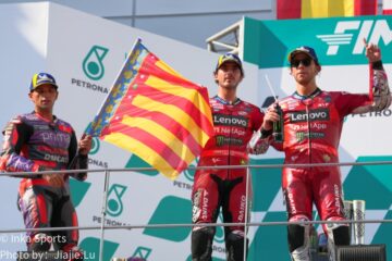 MotoGP马来西亚站颁奖台三位车手