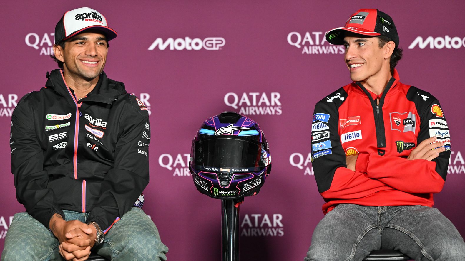 豪尔赫·马丁与马克·马奎斯出席2026年MotoGP奥地利大奖赛赛前发布会
