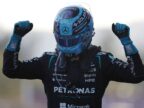 乔治·拉塞尔在2026年F1阿塞拜疆大奖赛夺冠后庆祝