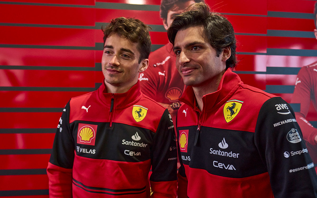 2022年F1艾米利亚罗马涅大奖赛,法拉利的勒克莱尔与塞恩斯