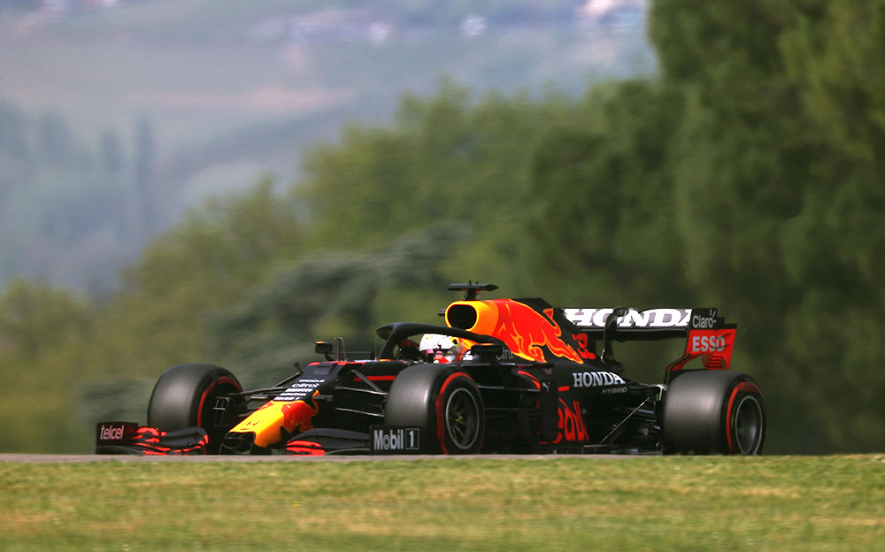 2021年F1艾米利亚罗马涅大奖赛三练，驾驶红牛RB16B的马克斯·维斯塔潘