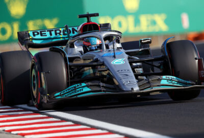 2022年F1匈牙利大奖赛排位赛，驾驶梅赛德斯W13的拉塞尔