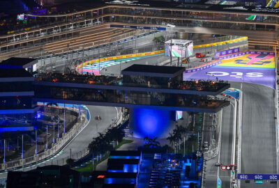 2025年F1沙特阿拉伯大奖赛二练，吉达市街赛道1-2号弯与22-24号弯