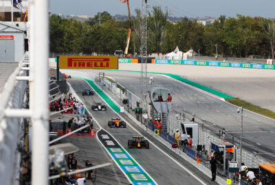 2021年F1西班牙大奖赛，加泰罗尼亚赛道维修区入口附近