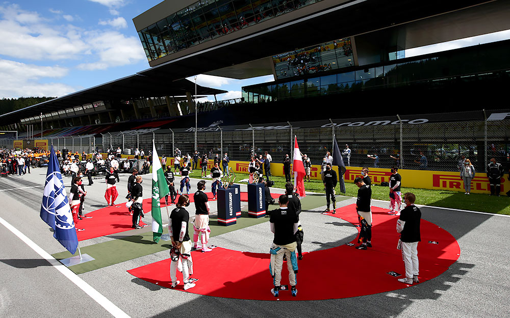 2020年F1施蒂利亚大奖赛正赛赛前仪式
