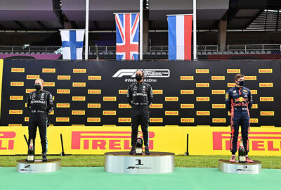 2020年F1施蒂利亚大奖赛正赛，领奖台仪式