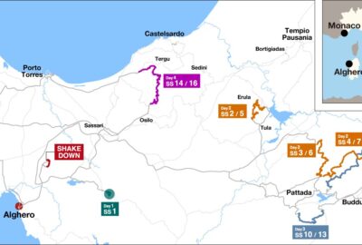 丰田官方发布的2026年WRC撒丁岛拉力赛路线图