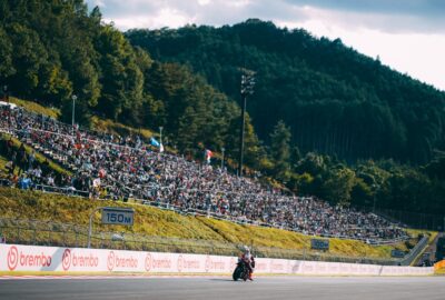 10月4日，日本茂木赛道的MotoGP正赛现场。