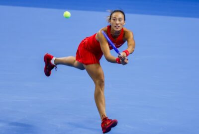 2026年10月7日中国网球公开赛女单第四轮，郑钦文。