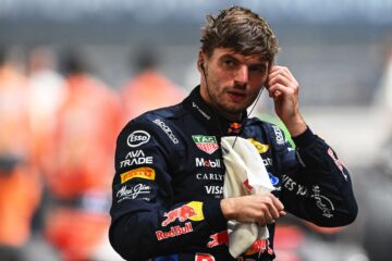 2026年10月9日F1新加坡大奖赛，马克斯·维斯塔潘在冲刺排位赛后。