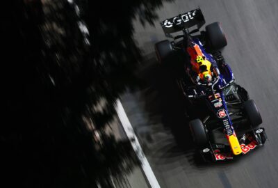 2026年10月9日F1新加坡站练习及冲刺排位日，哈贾尔驾驶6号红牛赛车。