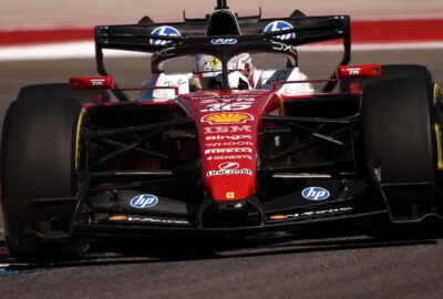 2026年10月23日F1美国站一练，勒克莱尔驾驶16号法拉利赛车。