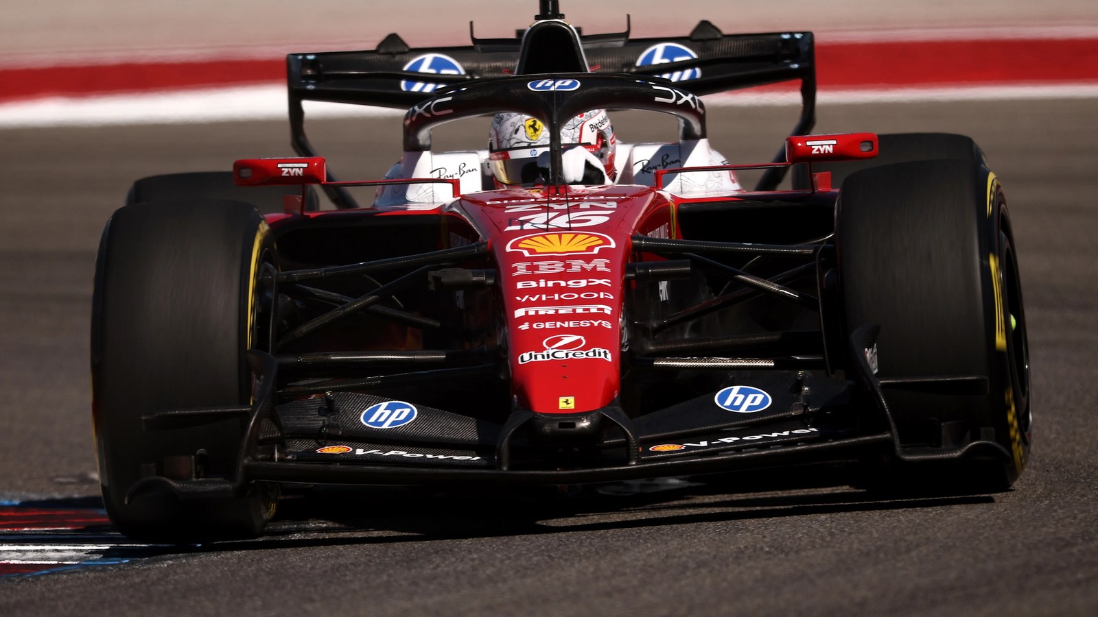 2026年10月23日F1美国站一练，勒克莱尔驾驶16号法拉利赛车。