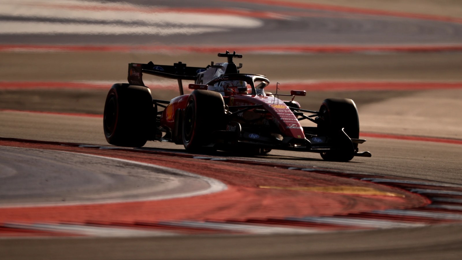 2026年10月23日F1美国站二练，勒克莱尔驾驶16号法拉利赛车。