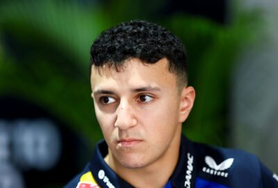 F1 official archive close-up of Isack Hadjar used in its 2026 Mexico City preview, not the paddock incident