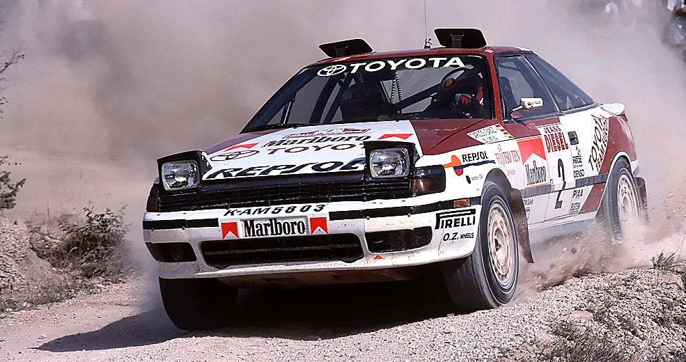 トヨタ公式の1990年王座獲得史に掲載されたセリカGT-Four ST165の写真。具体的なラウンドは未確認。