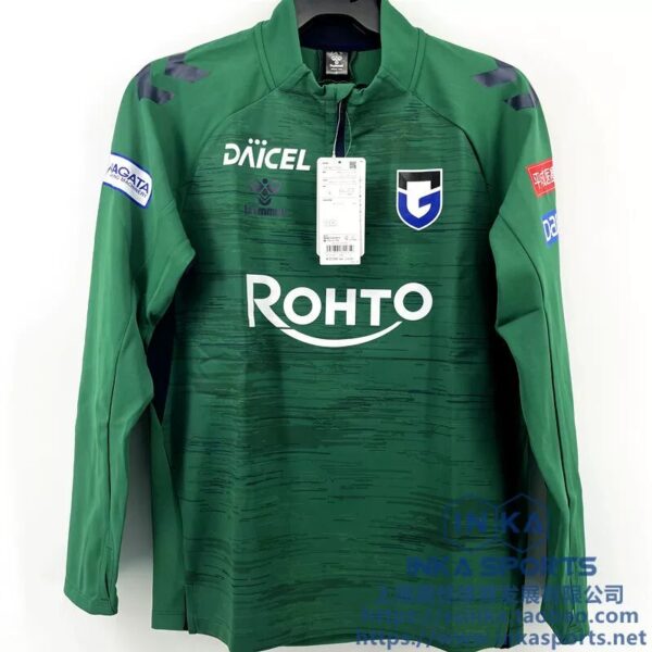 hummel 2025大阪钢巴绿色半拉链训练服 HAT4077GO — 商品实拍1